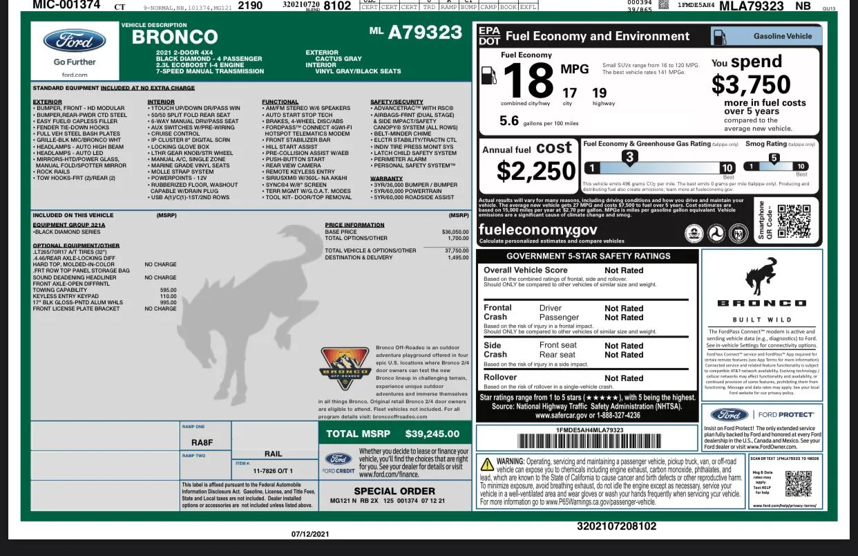 Ford Bronco Who's a 7/19 build? 492907A6-5D88-4D35-B1E0-36A752DC7392