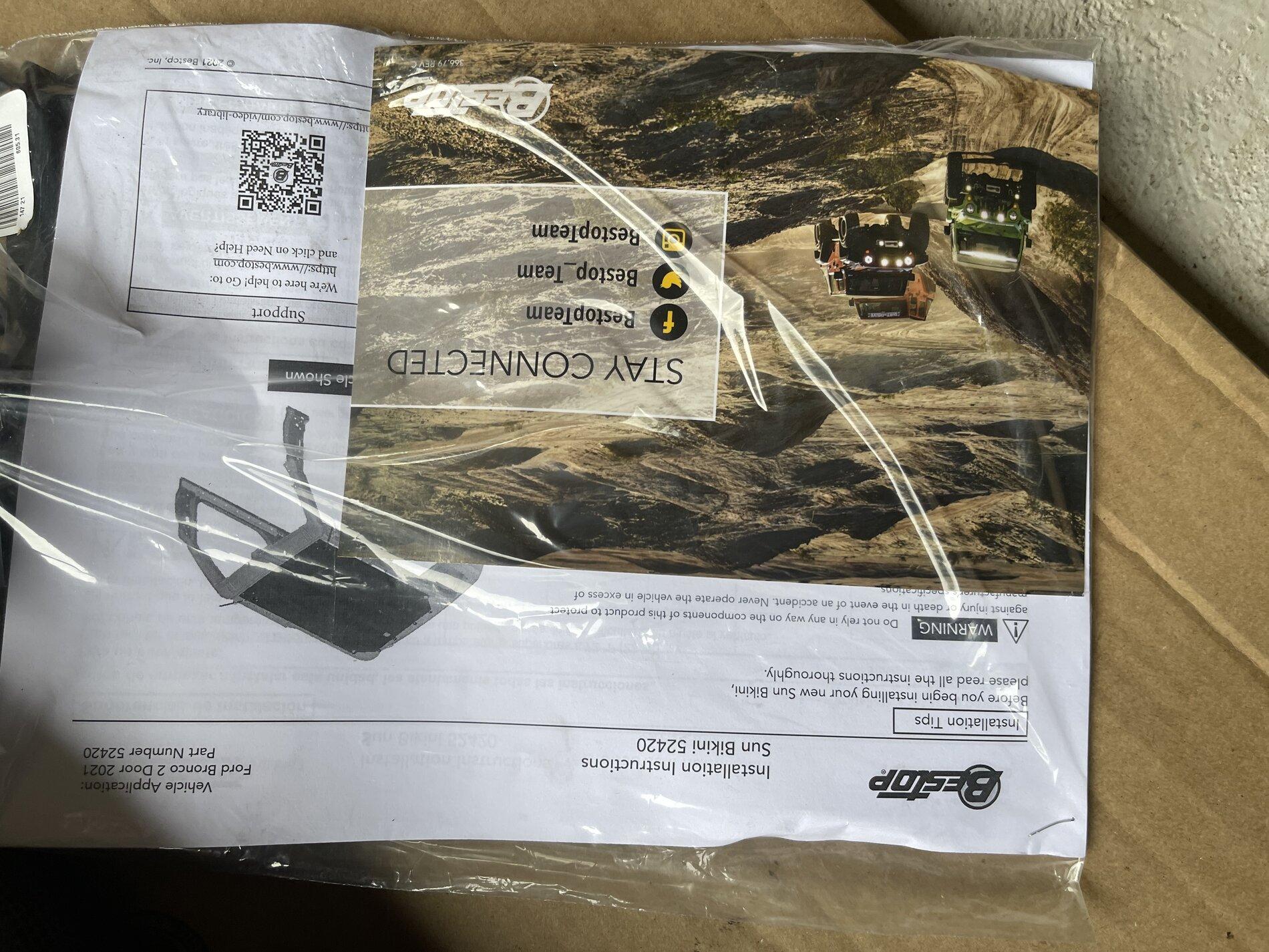 Ford Bronco Pics & Impressions: Bronco Bimini Mesh Top, Door Molding Kit, Cargo Area Liner, Pet Barrier, Tailgate Table, Hitch Shackle Kit, Door Sill Plates 19D9C344-E1D9-4566-9EAD-FDF6BFFAE664
