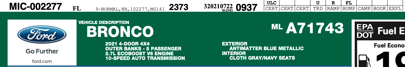 Ford Bronco Who's a 7/19 build? Screen Shot 2021-07-15 at 7.04.52 AM