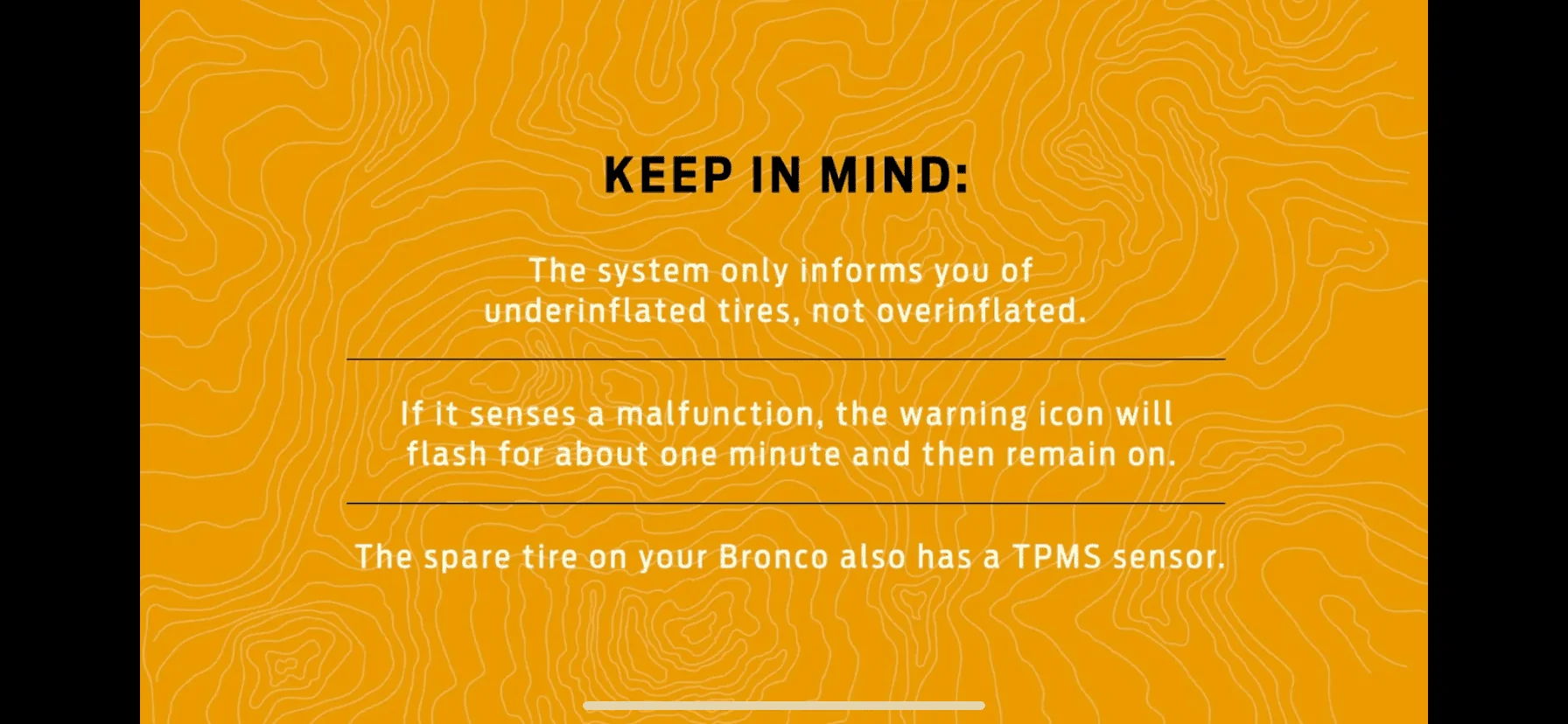 Ford Bronco Official Ford How-To Video: TPMS System (Sensor in Spare Tire Confirmed) 686DDBE0-E96B-41E5-8F3D-4CEB2161D7B1