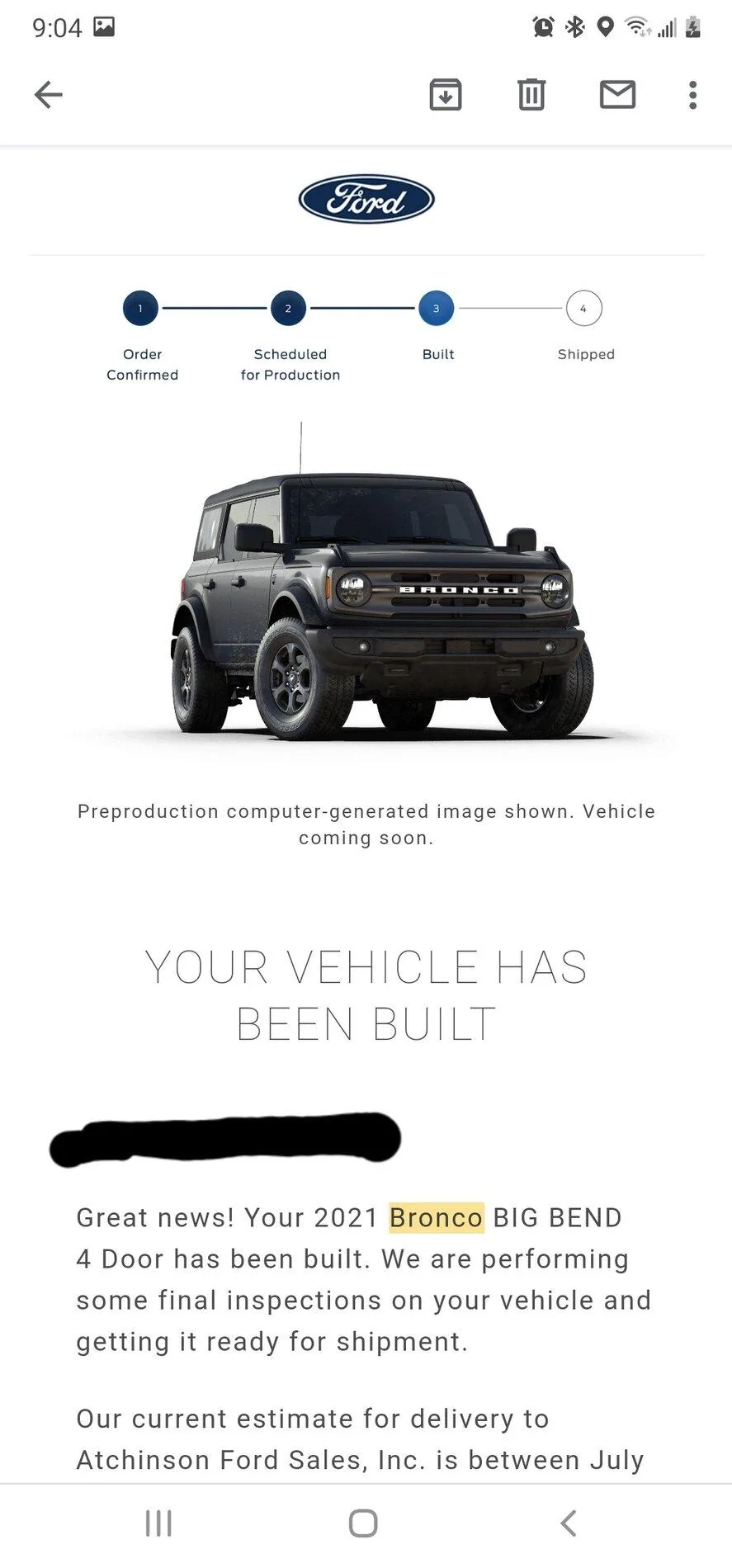 Ford Bronco 7/14 Blend Date Thread Screenshot_20210716-090442_Gmail