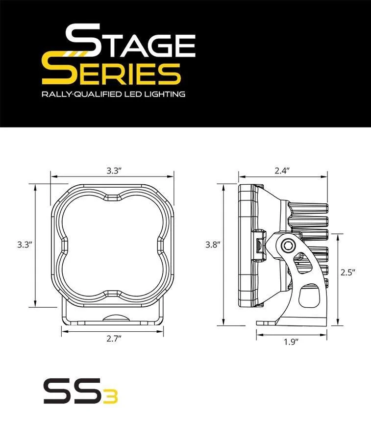 Ford Bronco Diode Dynamics 2021+ Ford Bronco SS3 Ditch Light Kit ss3___c2_standard_bezel_dimensoinal_drawing_1_4