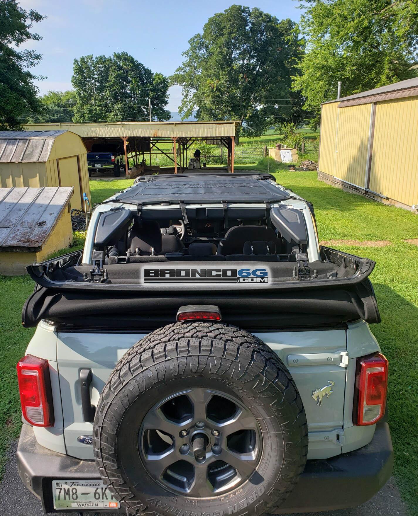 Ford Bronco SUCCESS:  First Installed Bronco Bestop Bimini Sun Shade - Pics, Installation Notes, Impressions 2021 Ford Bronco Installed Bestop Bimini Sun Shade 4