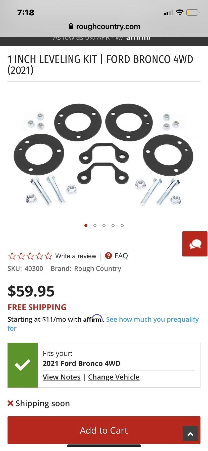 Ford Bronco Rough Country 2” lift on 4 door Base Bronco, with 35s on 18” Fuel wheels 69A9BCB2-9F2A-4463-8A37-B11212FF7428
