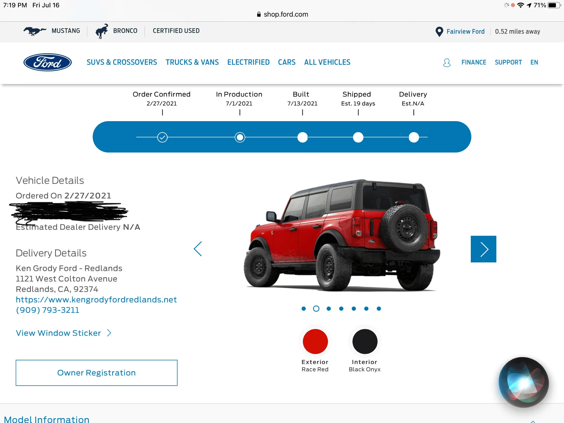 Ford Bronco 6/30 blend dates 1626537095804