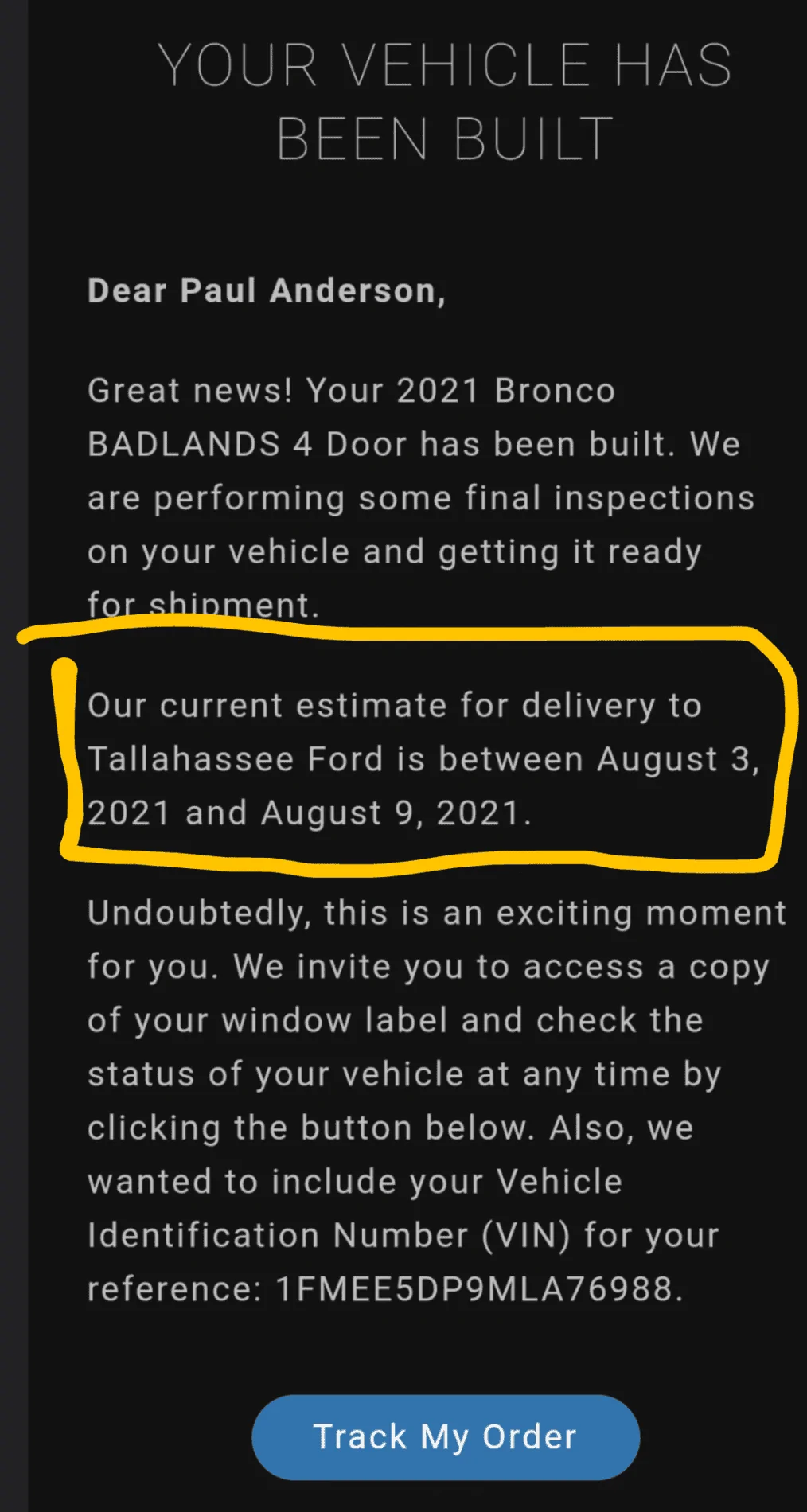 Ford Bronco 7/13 Blend Folks Screenshot_20210719-080243