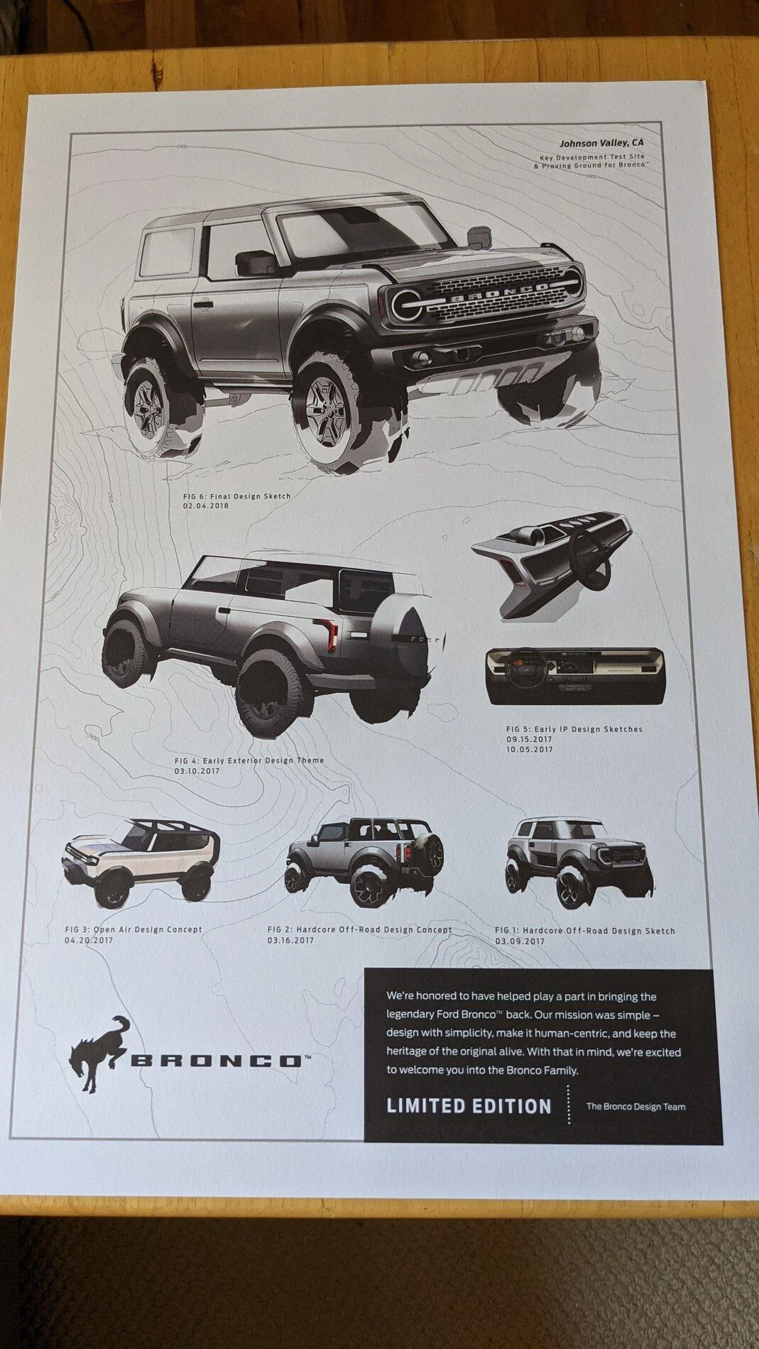 Ford Bronco Received this from The Bronco Team -- Bronco concept art poster and a sticker PXL_20210719_172803736