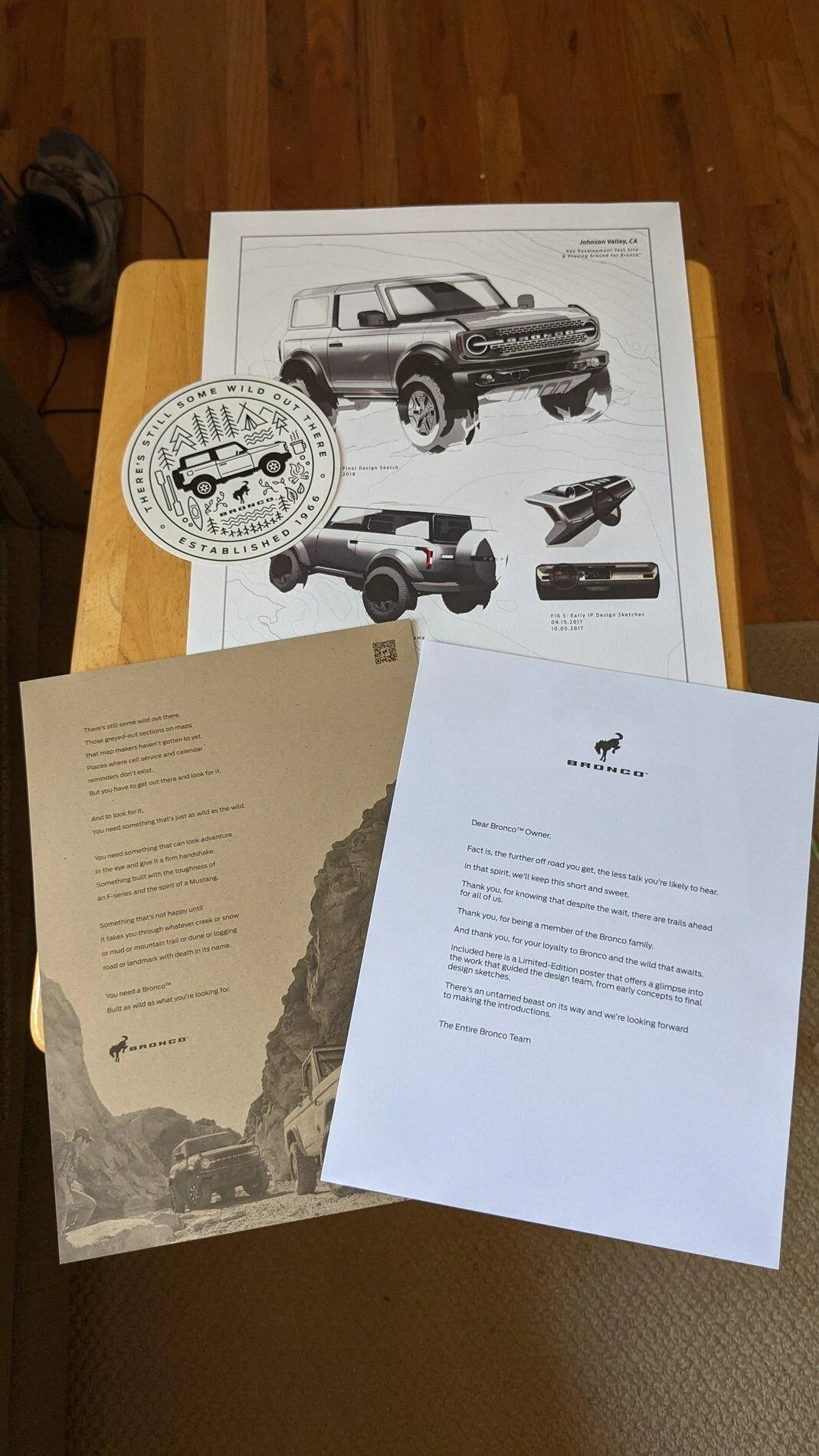 Ford Bronco Received this from The Bronco Team -- Bronco concept art poster and a sticker PXL_20210719_172612684