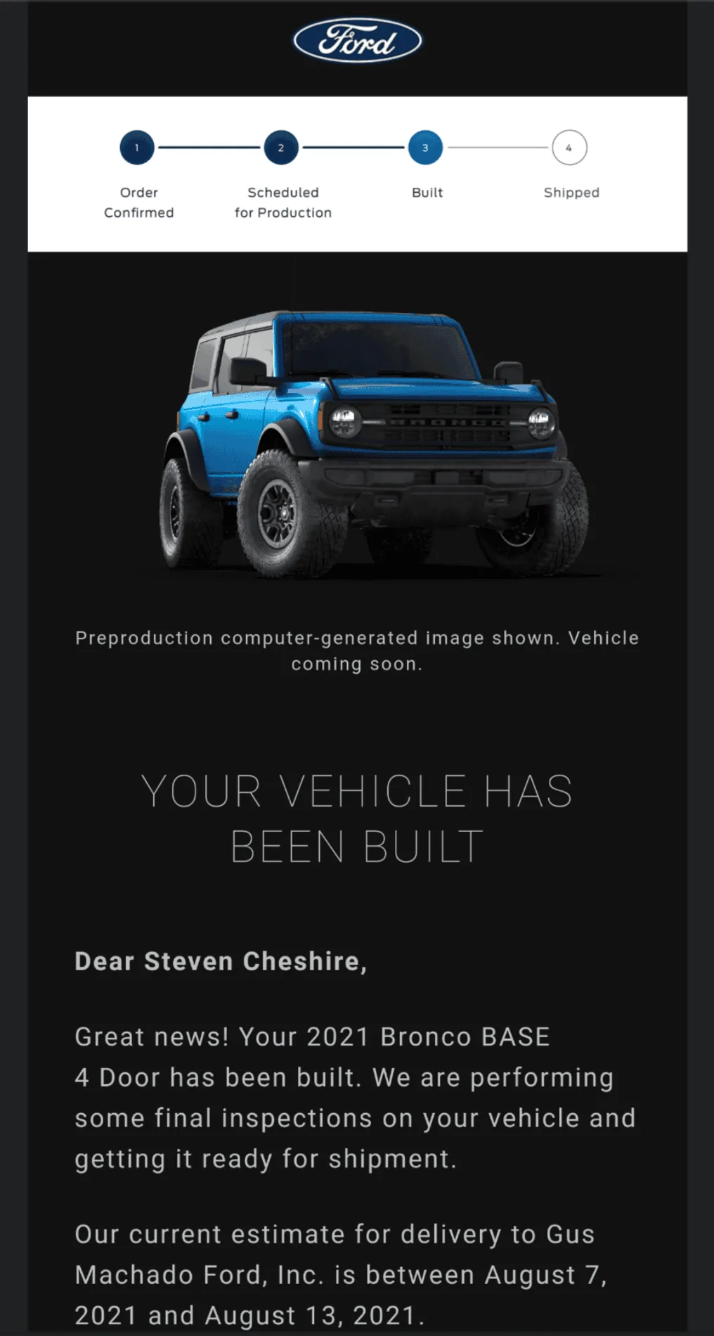 Ford Bronco 6/30 blend dates screenshot_20210721-075317-png