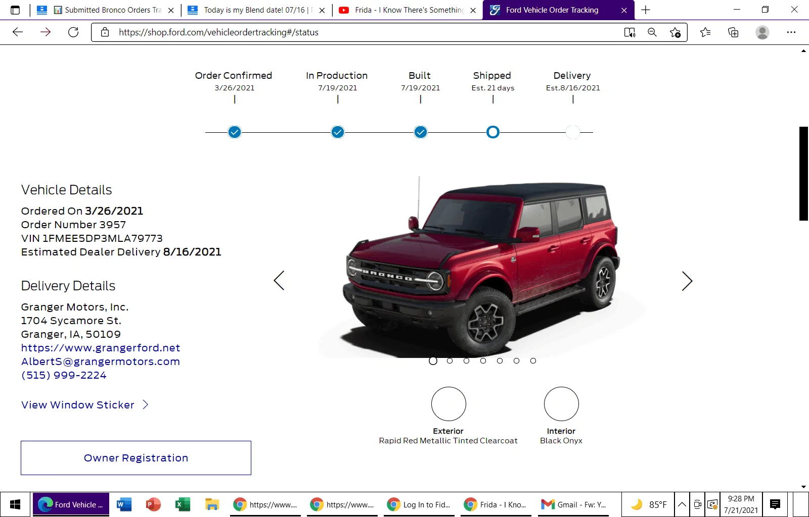 Ford Bronco Today is my Blend date! 07/16 1626917336156