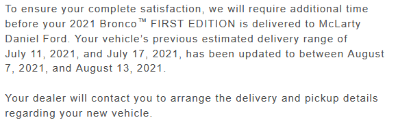 Ford Bronco Shipping Delay(s) Ford.PNG