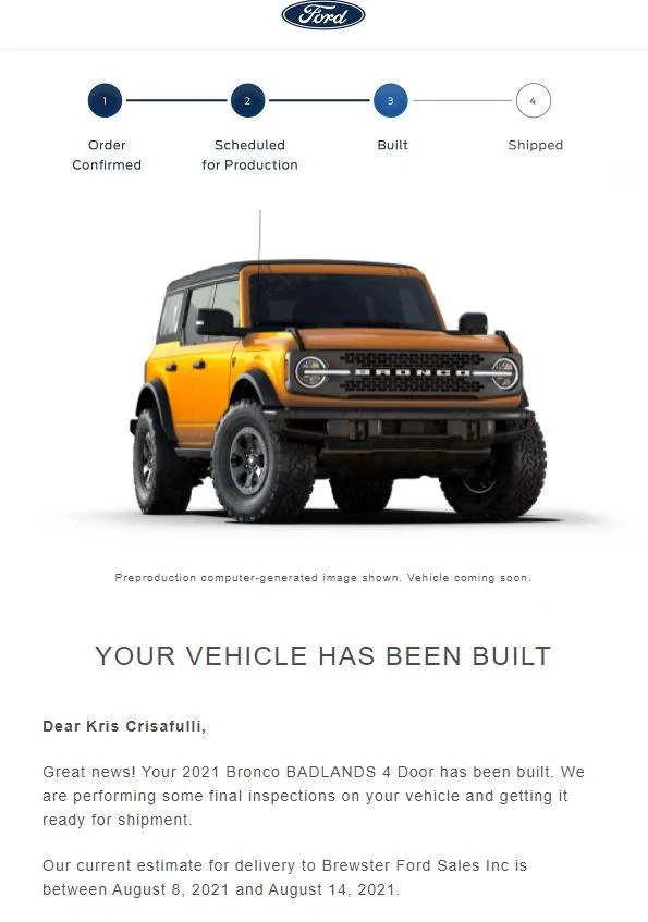 Ford Bronco Who's a 7/19 build? Captur