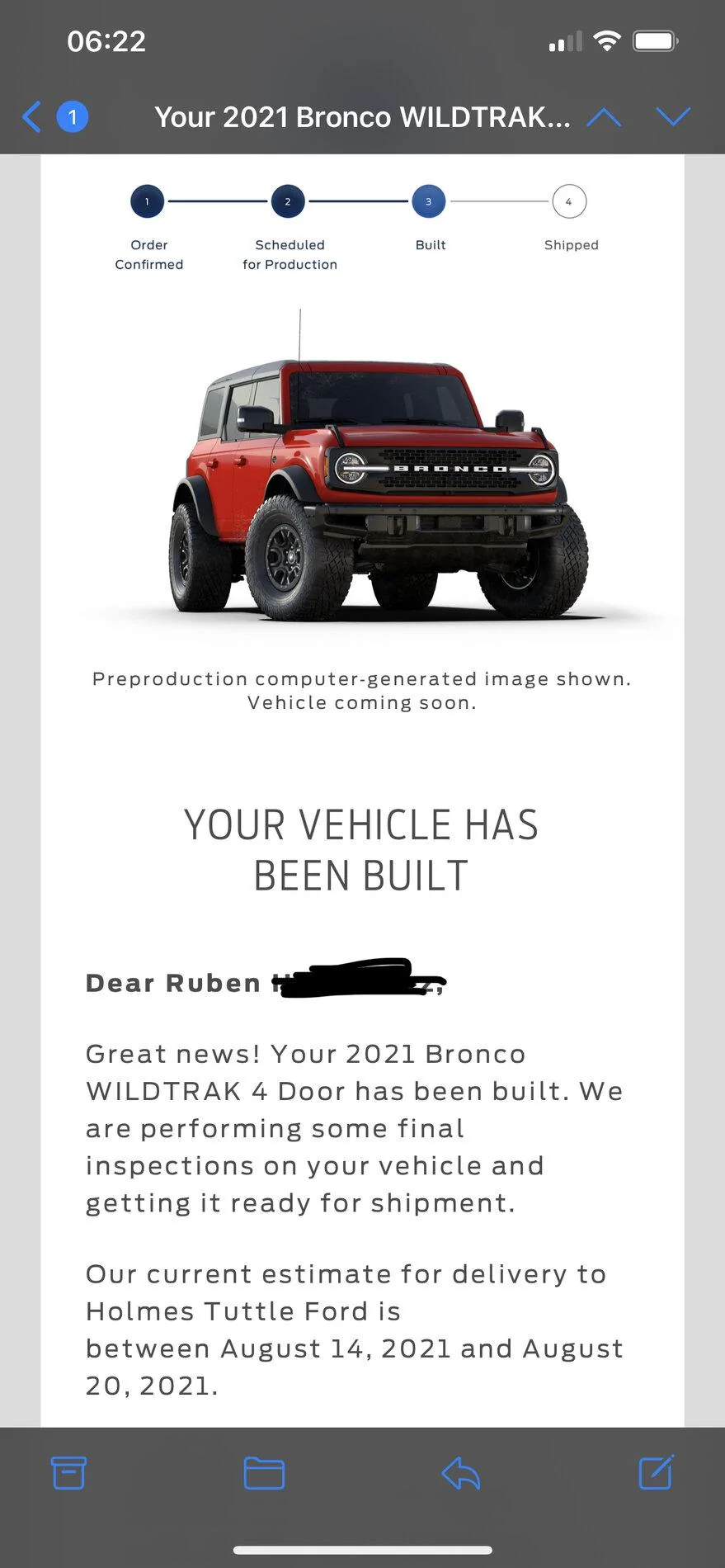 Ford Bronco Who's a 7/19 build? 61A6002F-3656-46D7-8F15-0C9A732DB98B