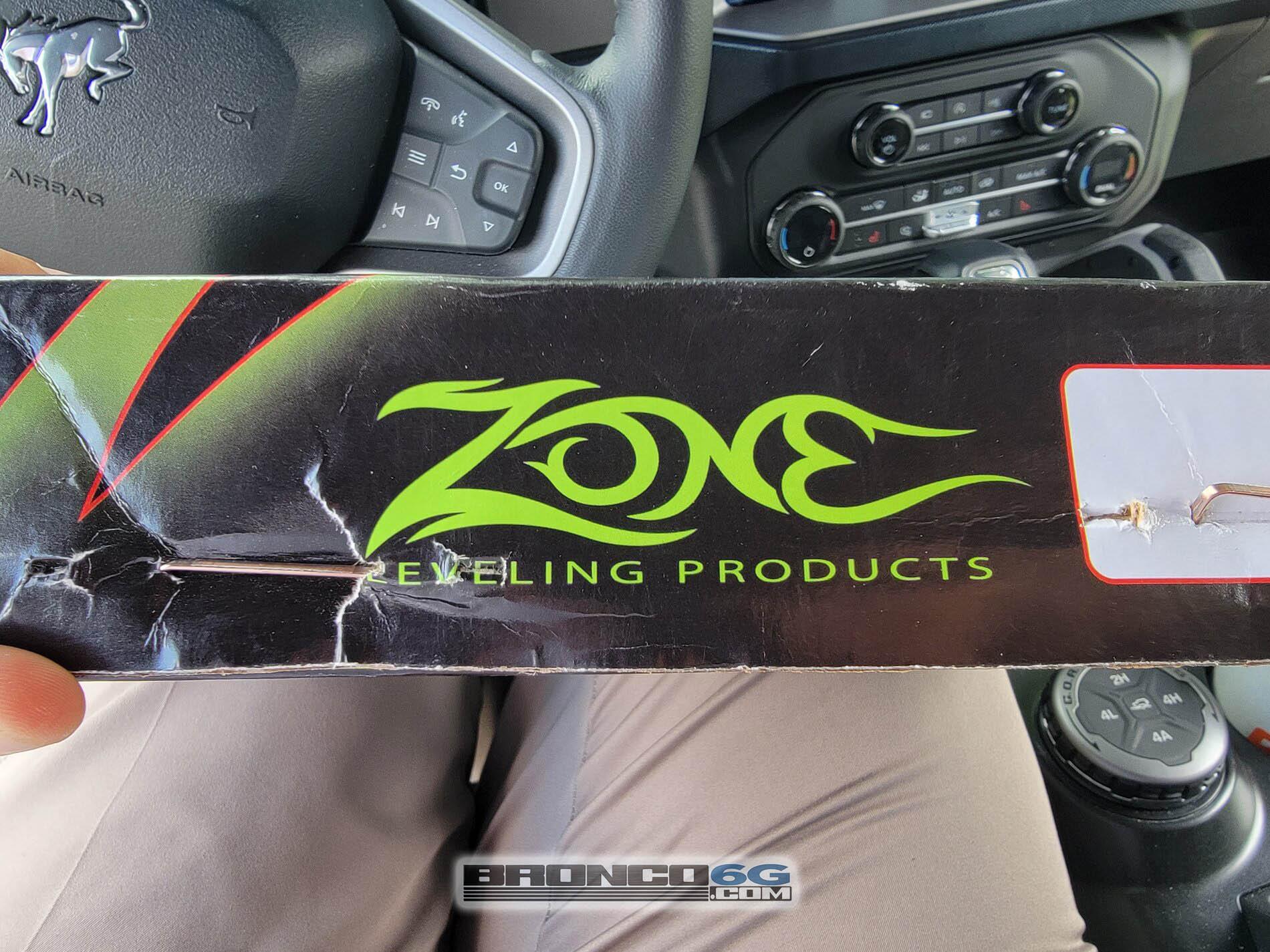 Ford Bronco ICONIC SILVER Bronco Club Zone Offroad 1%22 inch front leveling kit 2021 Bronco Outer Banks 1