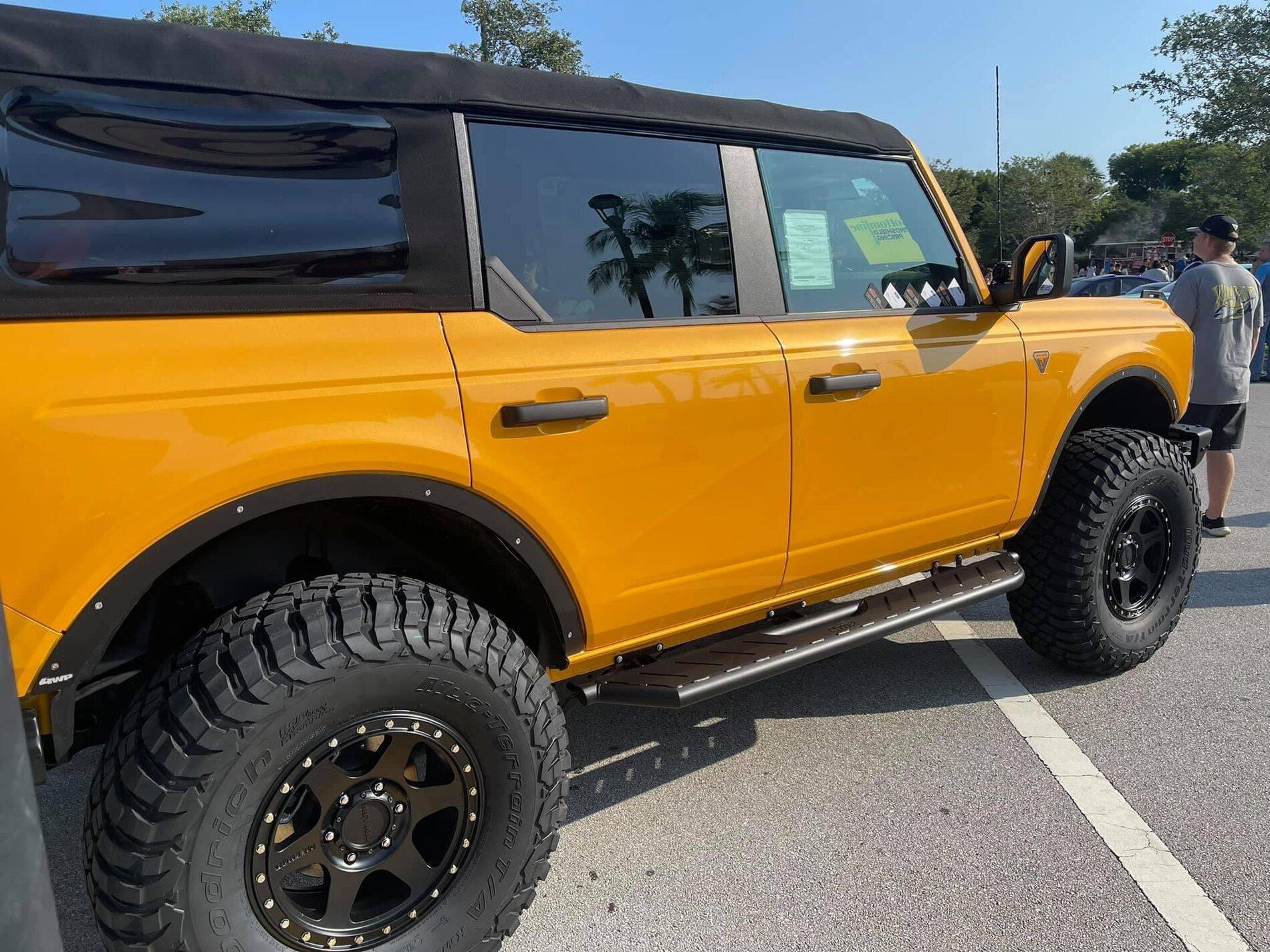 Ford Bronco 4WP Parts Fitted Bronco Badlands in Cyber Orange and on 37's 56349D45-A972-4666-BD91-6A3754D18775