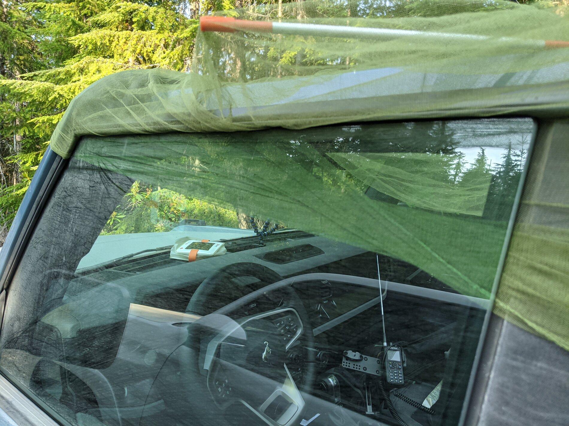 Ford Bronco Hacks for sleeping overnight in a 2021 Bronco 4-Door - bug net and cargo platform DIY PXL_20210725_154737643
