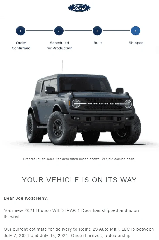 Ford Bronco 6/30 blend dates 1627300858370