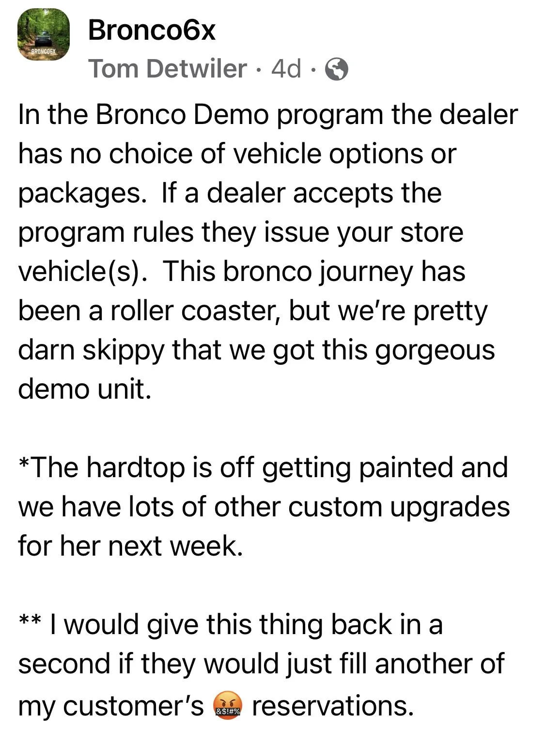 Ford Bronco Custom painted MIC top on Velocity Blue Bronco (custom by dealer) 64C5F533-16D7-40C4-A839-90CED6F755CC