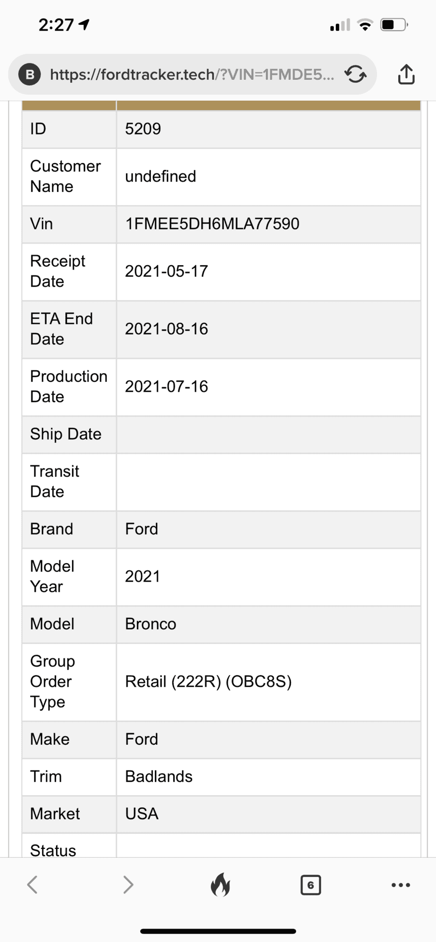 Ford Bronco 7/14 Blend Date Thread C95F56AE-E526-4567-9E83-1FF864FEF20F