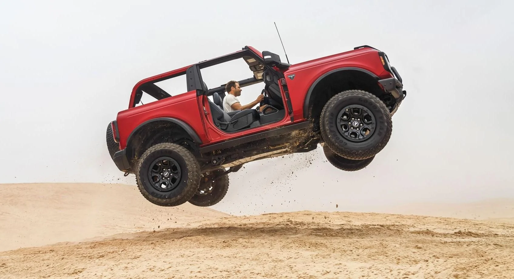 Ford Bronco Car and Driver Review: 2021 Bronco Goes Big, Sticks the Landing (w/ tested acceleration & MPG figures) sandbronc