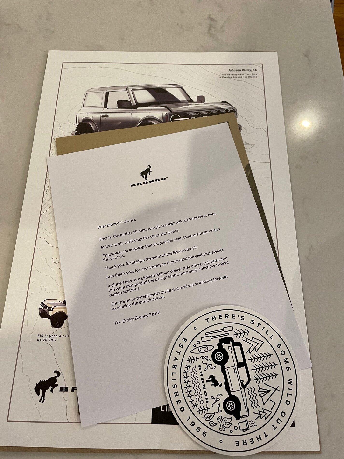 Ford Bronco Gift for First Edition Bronco owners? BroncoPoster