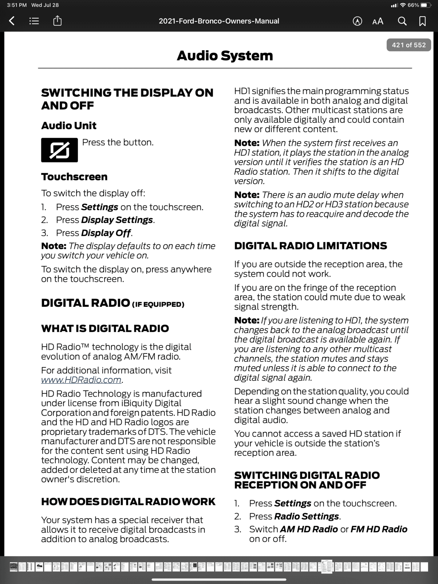 Ford Bronco HD radio and Sync4 IMG_0772