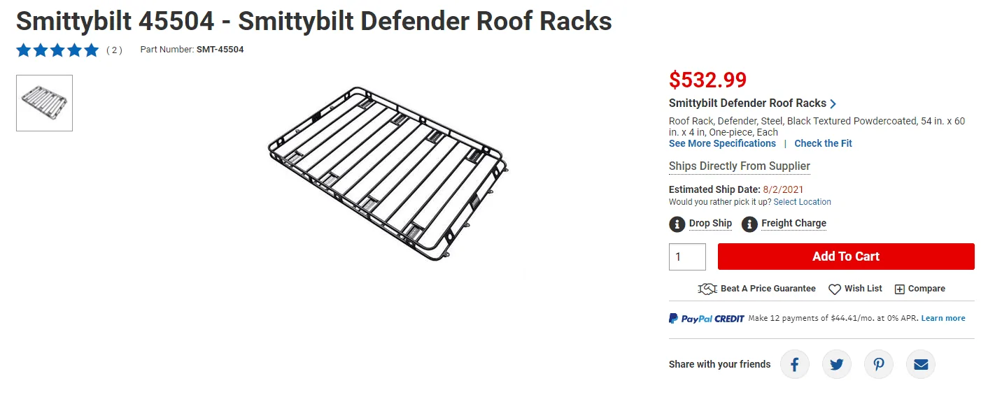 Ford Bronco Roof Platform options 1627657252467