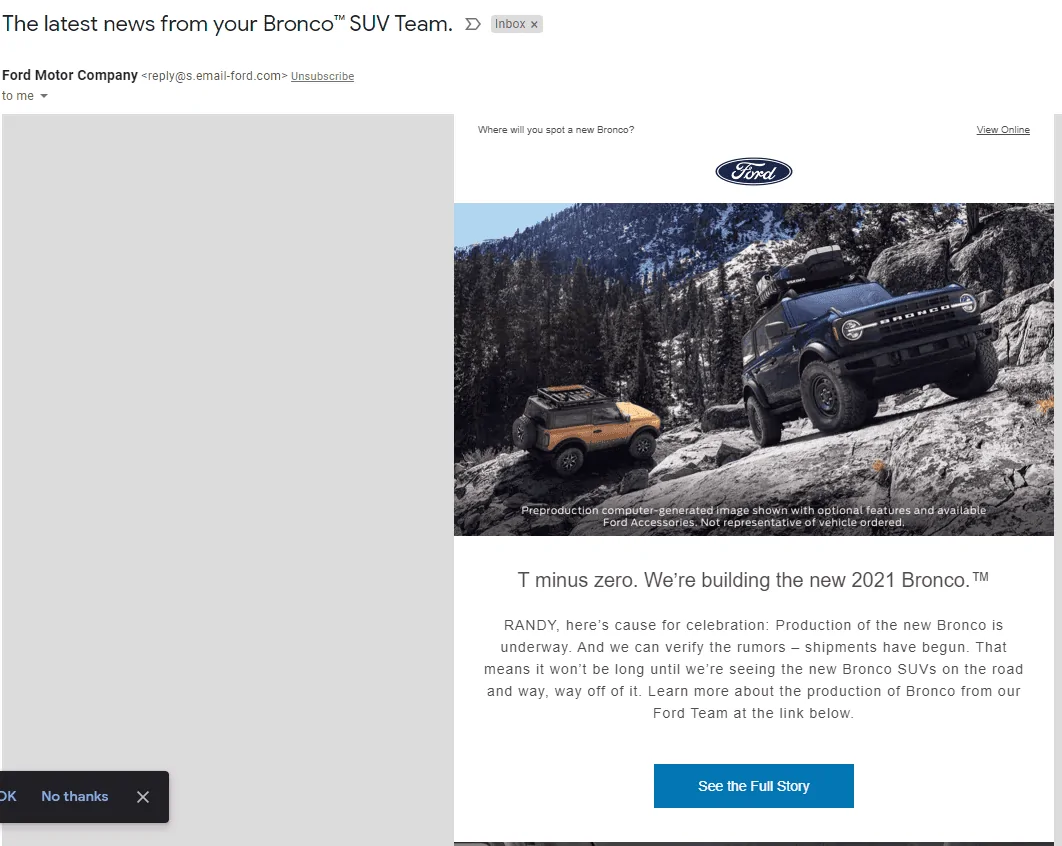 Ford Bronco 6/30 blend dates 1627659064220