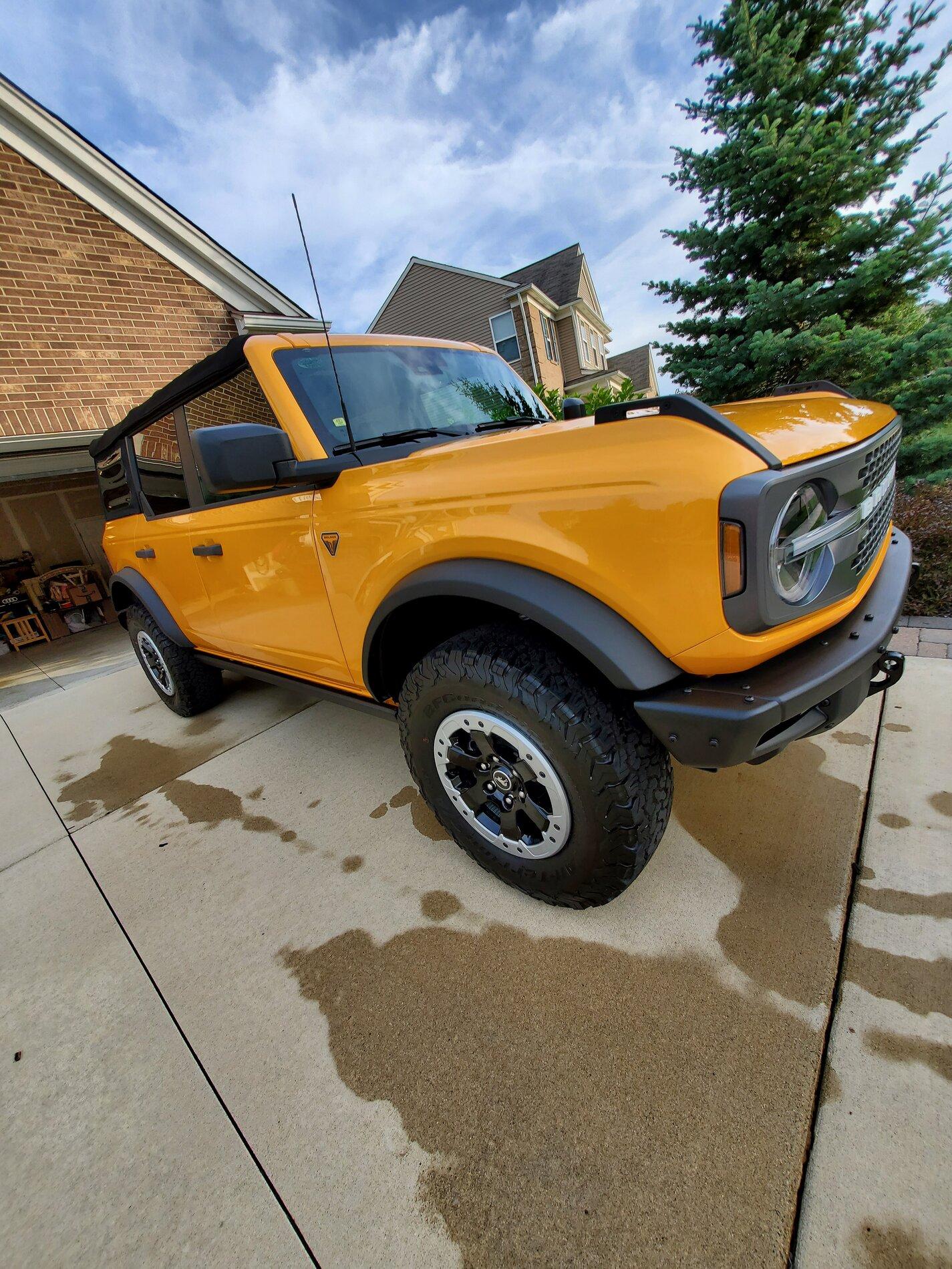 Ford Bronco Beadlock Capable Wheels Rings Removal and Color Changed (Powdercoated) - Non-Sasquatch Badlands 20210730_193052