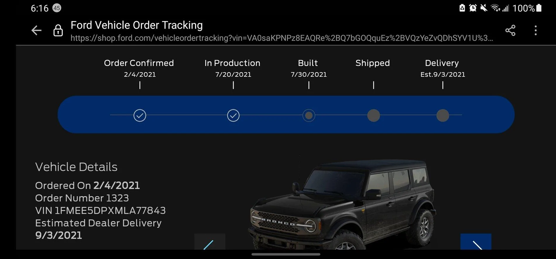 Ford Bronco Who's a 7/19 build? Screenshot_20210731-061621_Samsung Internet