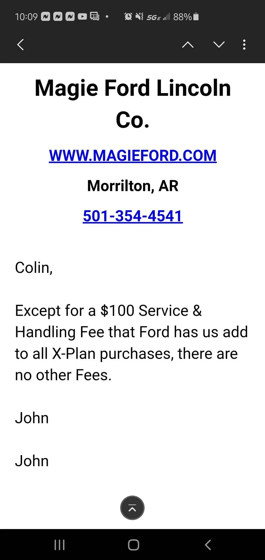 Ford Bronco Bronco Dealers: No-ADM, X-Plans & Special Discounts Master List Screenshot_20200723-100905_Email