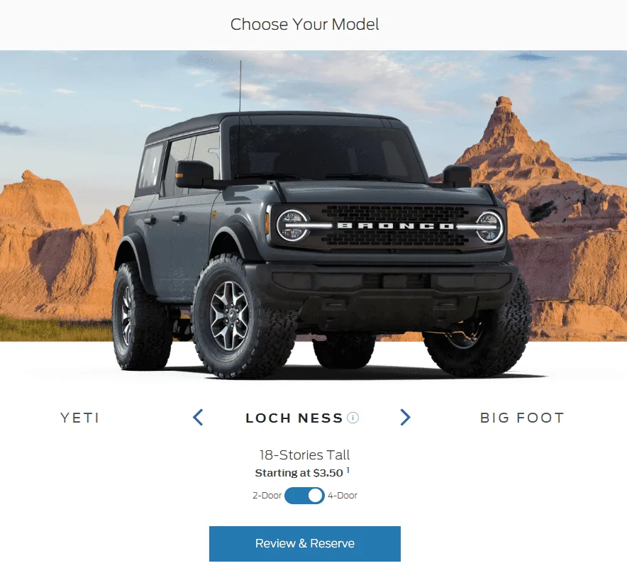 Ford Bronco Is Ford working on the website live??? lochness