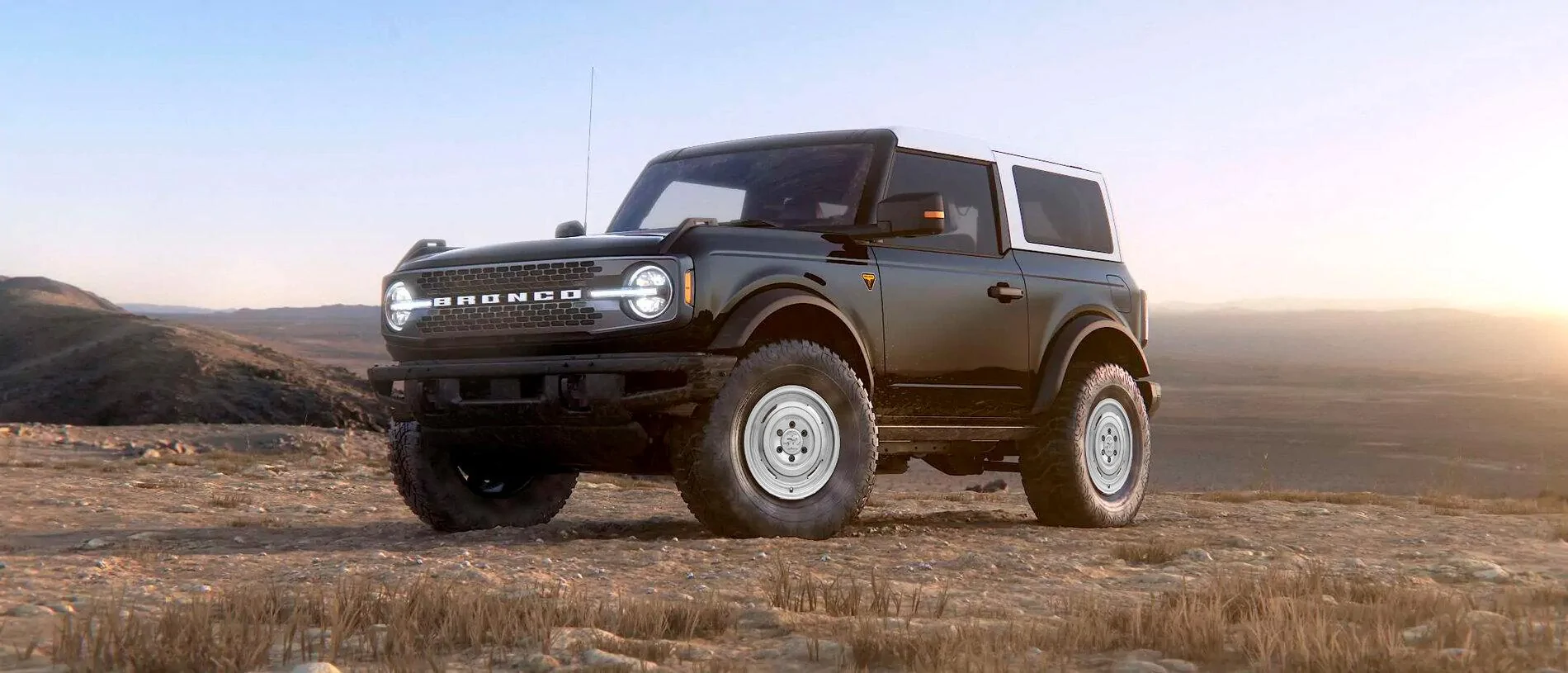 Ford Bronco Photoshop request - Dog-dish Hubcpas ShadowBlack2Door