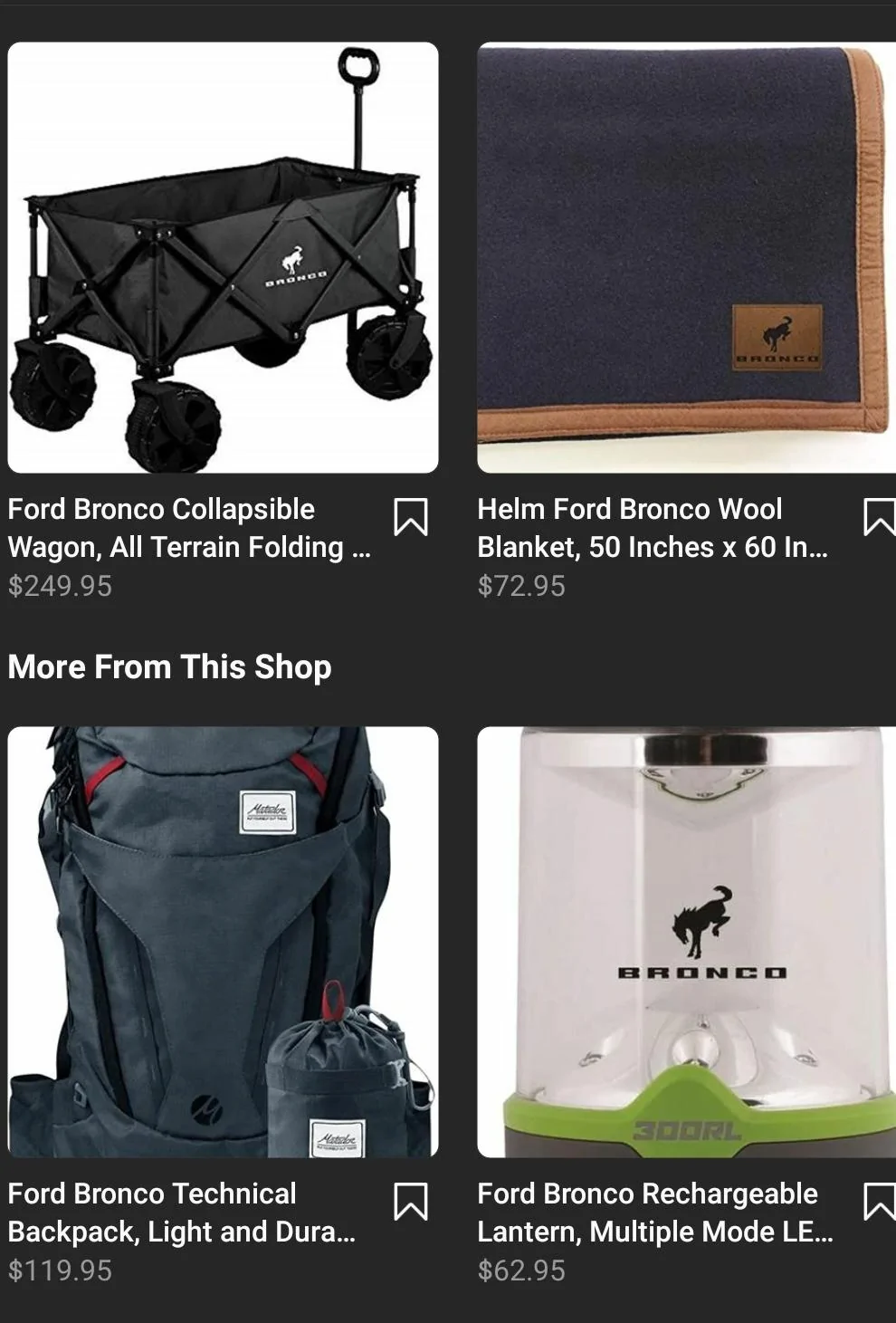 Ford Bronco Some Bronco branded merchandise released by Ford SmartSelect_20200724-124550_Instagram