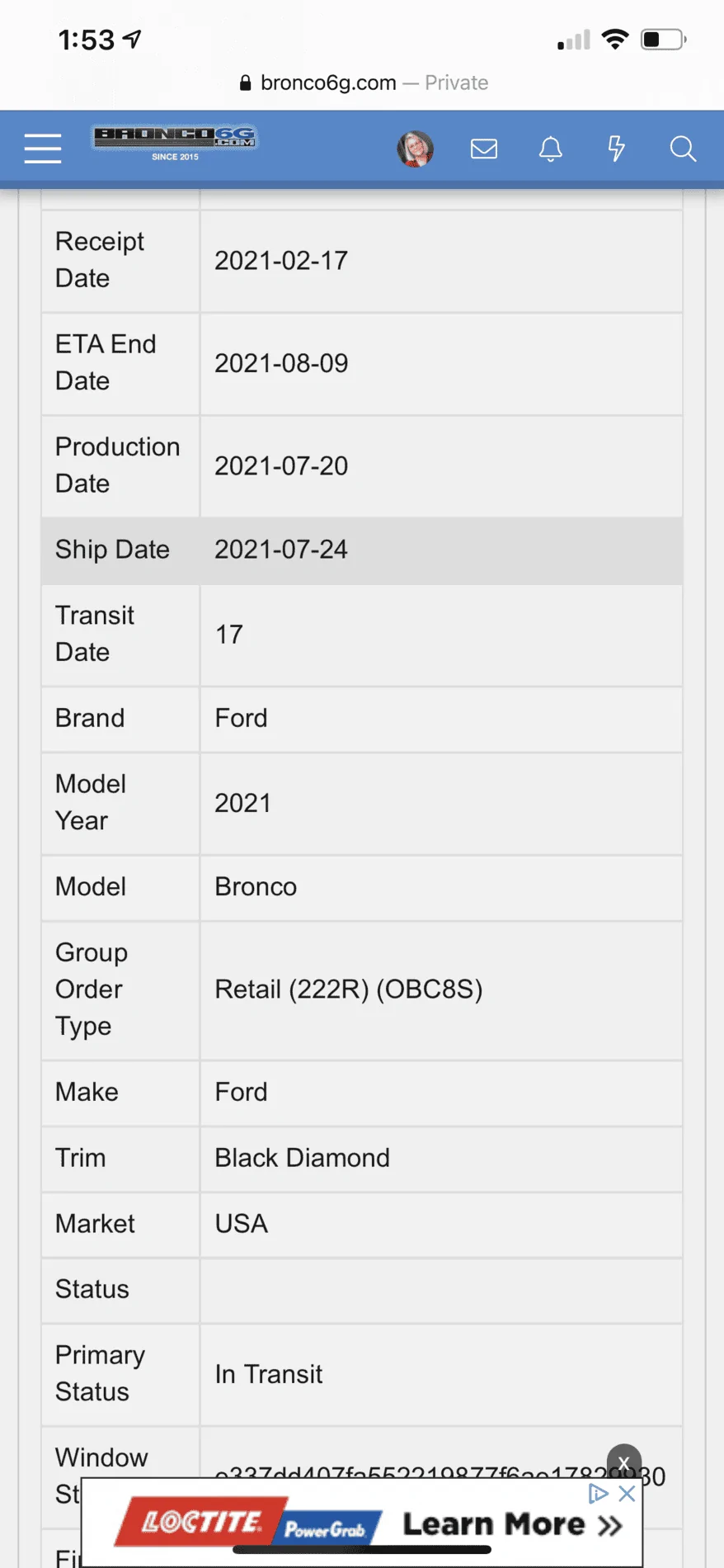 Ford Bronco Who's a 7/19 build? 90F97FAA-58F8-4BDD-BFC5-B2F83AA4ECC4