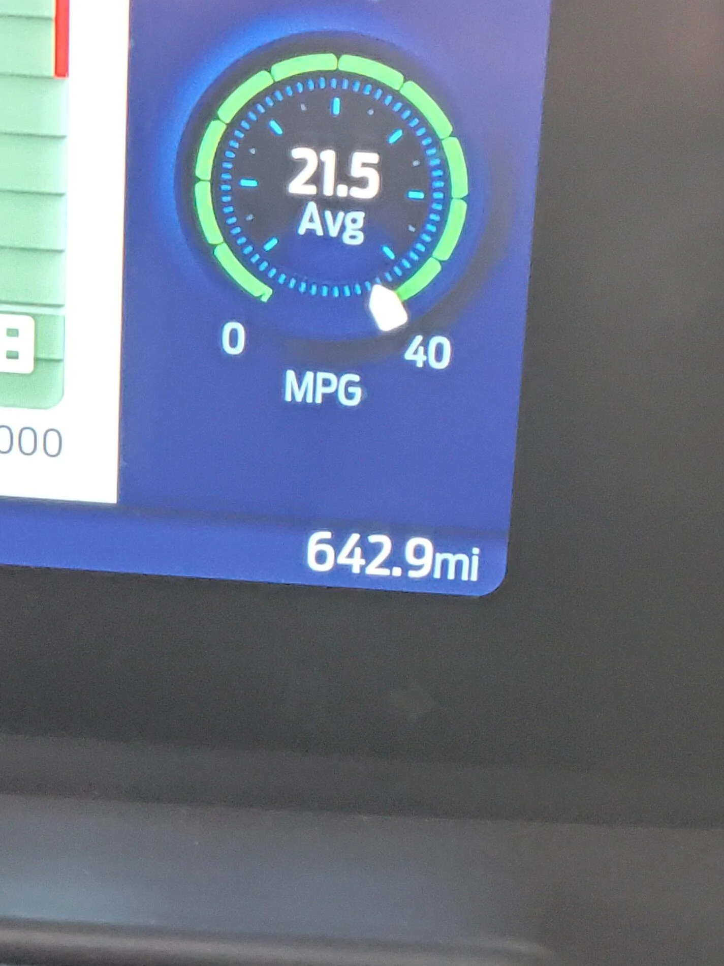 Ford Bronco 2.3L Big Bend MPG after 784 miles: 20-25 MPG 20210801_183246