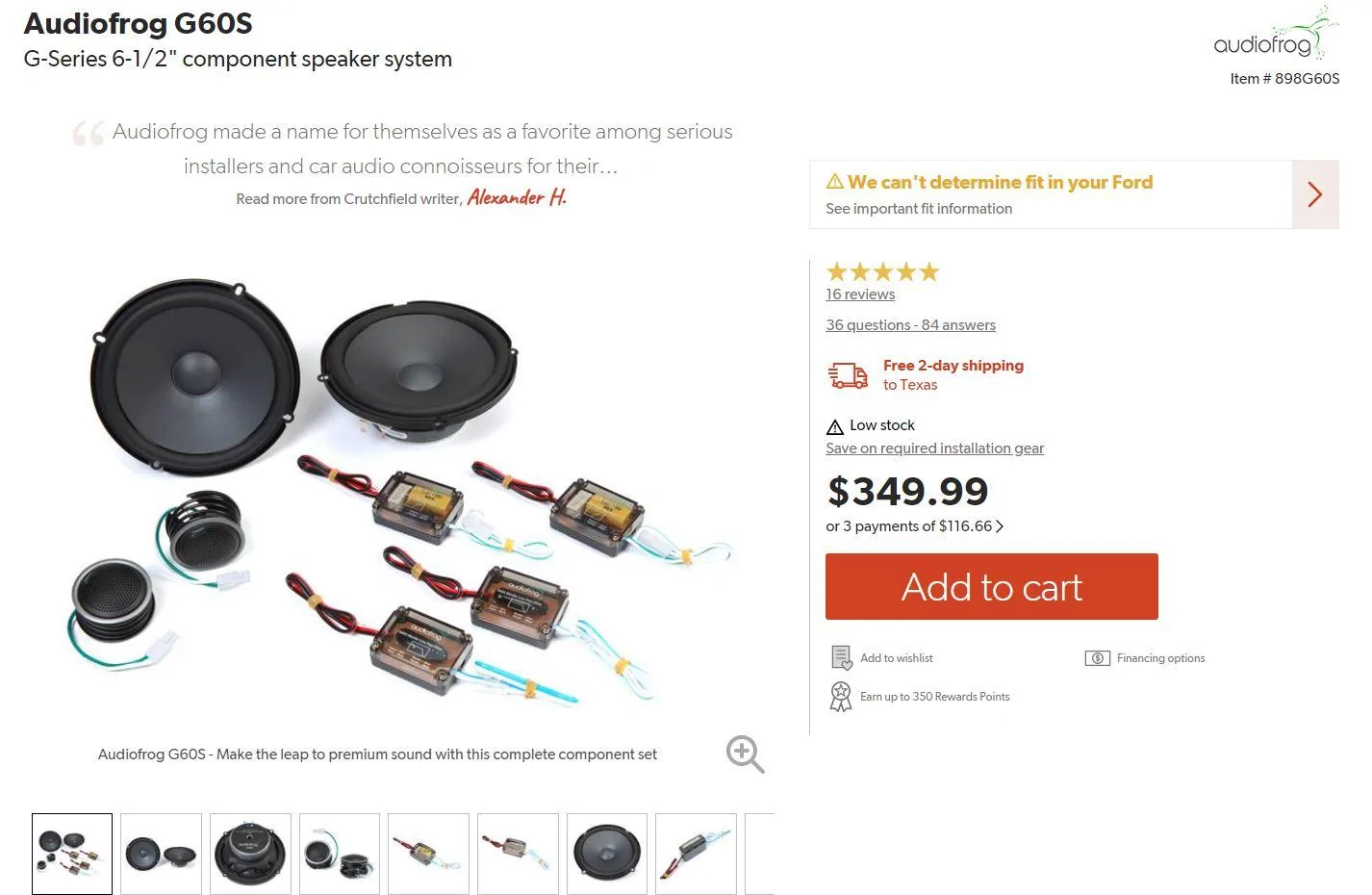 Ford Bronco Base Sound System Upgrade/Build G60S