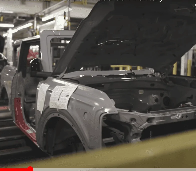 Ford Bronco Bronco Production Line Video Screen Shot 2021-08-03 at 2.30.37 PM