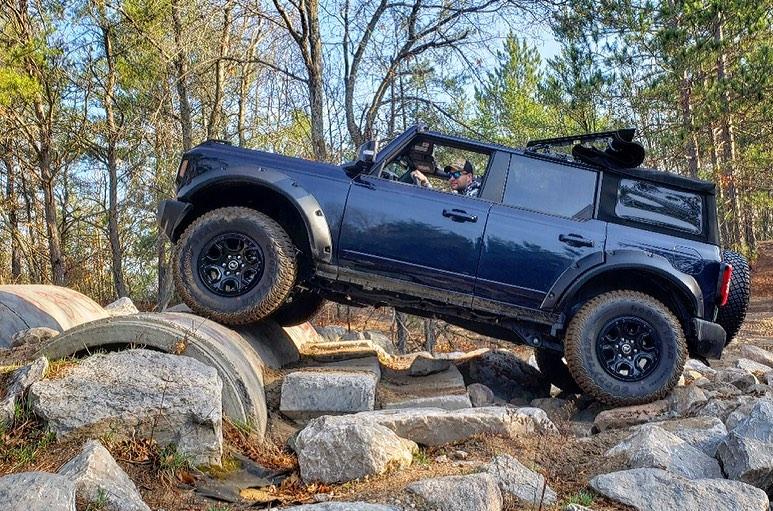 Ford Bronco ANTIMATTER BLUE Bronco Club Debadged Antimatter Blue Bronco Aftermarket Fenders 1