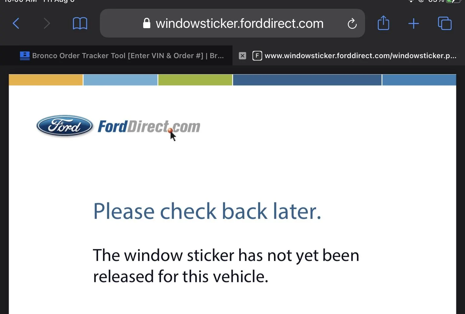 Ford Bronco 8/16 Build Group D3F87958-11FD-4A10-ABB0-B5B23F28514A