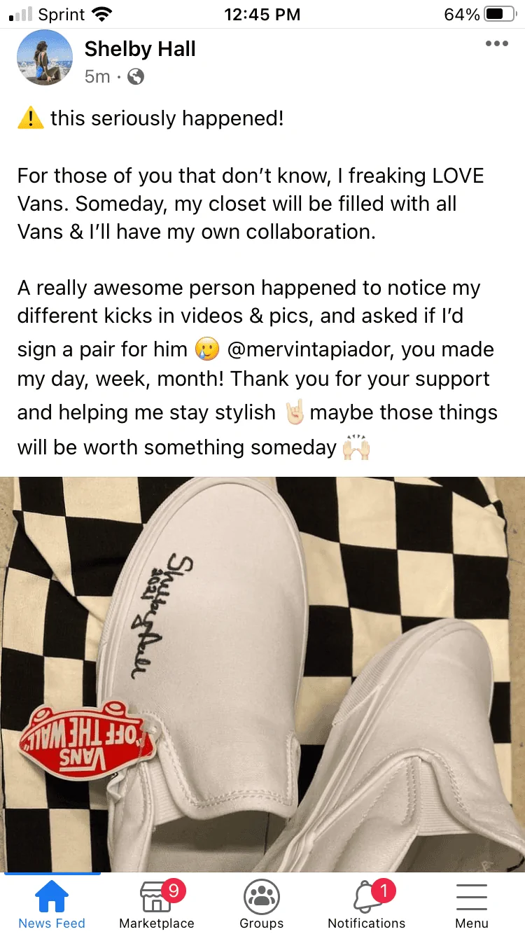 Ford Bronco Shelby Hall signed my Vans! FA7B826A-BB8A-4D86-8F65-FF9B042F3386