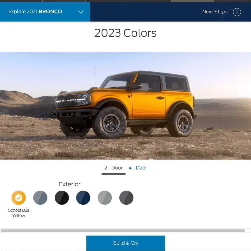 Ford Bronco 2022 Bronco Paint Colors Leaked Screen Shot 2021-08-06 at 8.29.29 PM