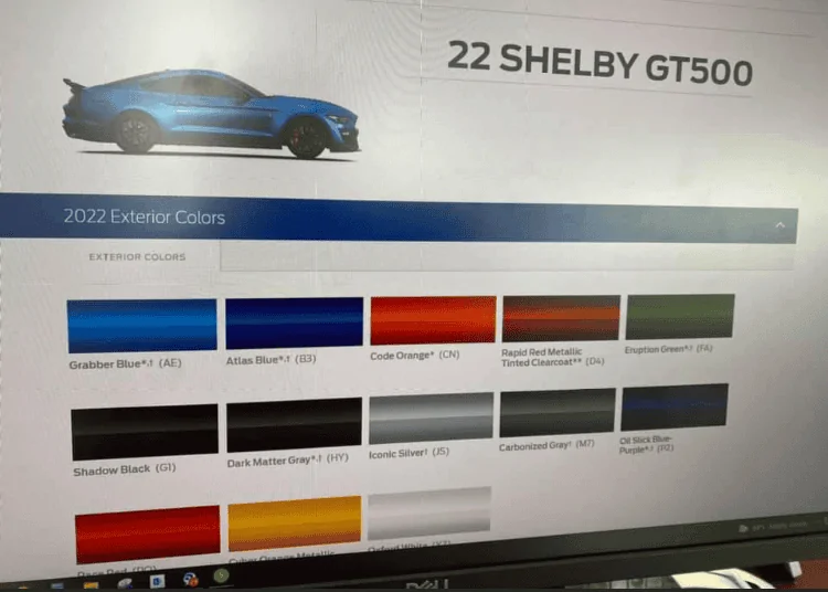 Ford Bronco 2022 Bronco Paint Colors Leaked 2022 Mustang GT500 Colors