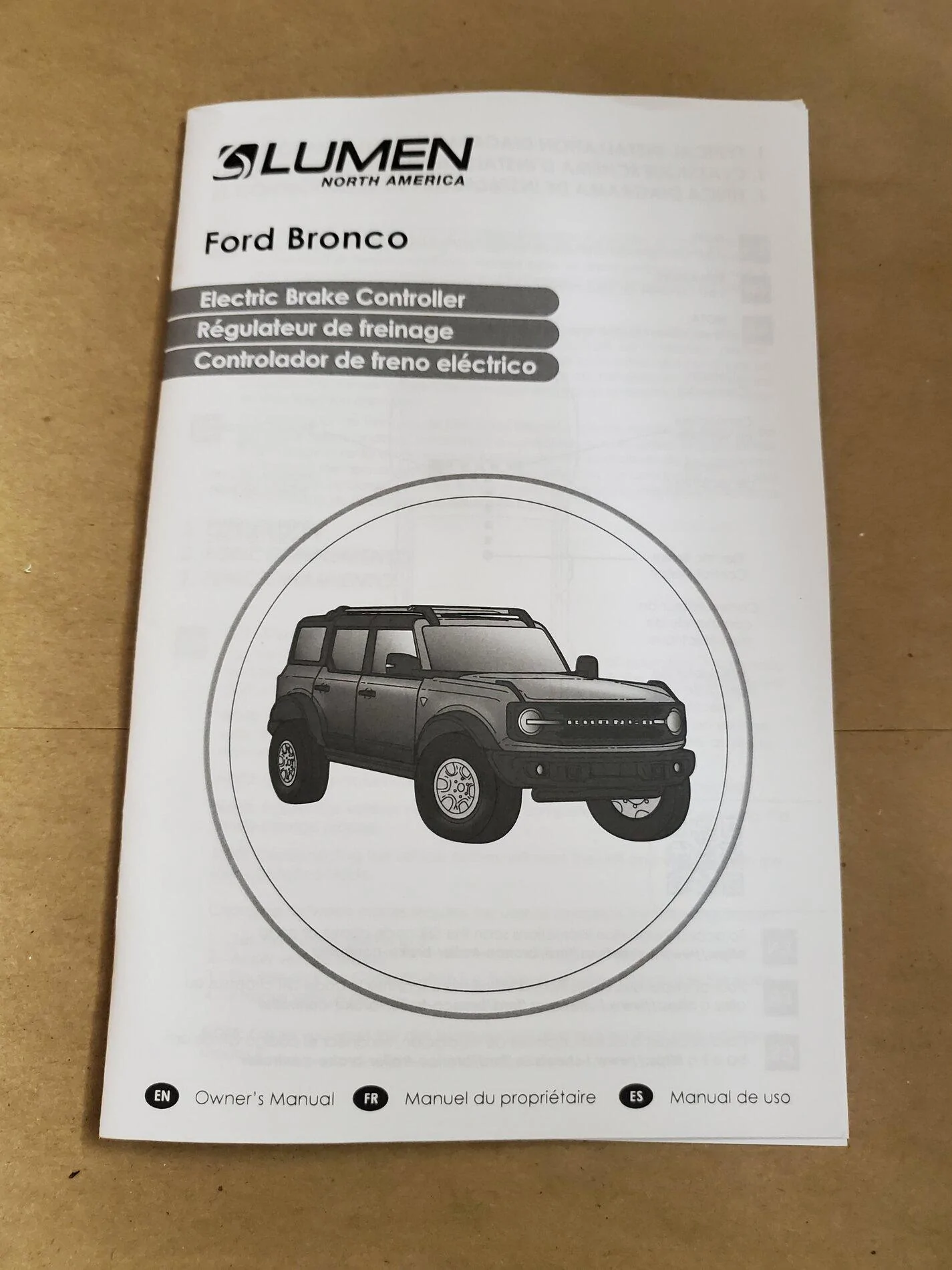 Ford Bronco Ford trailer brake controller unboxing 20210807_235910