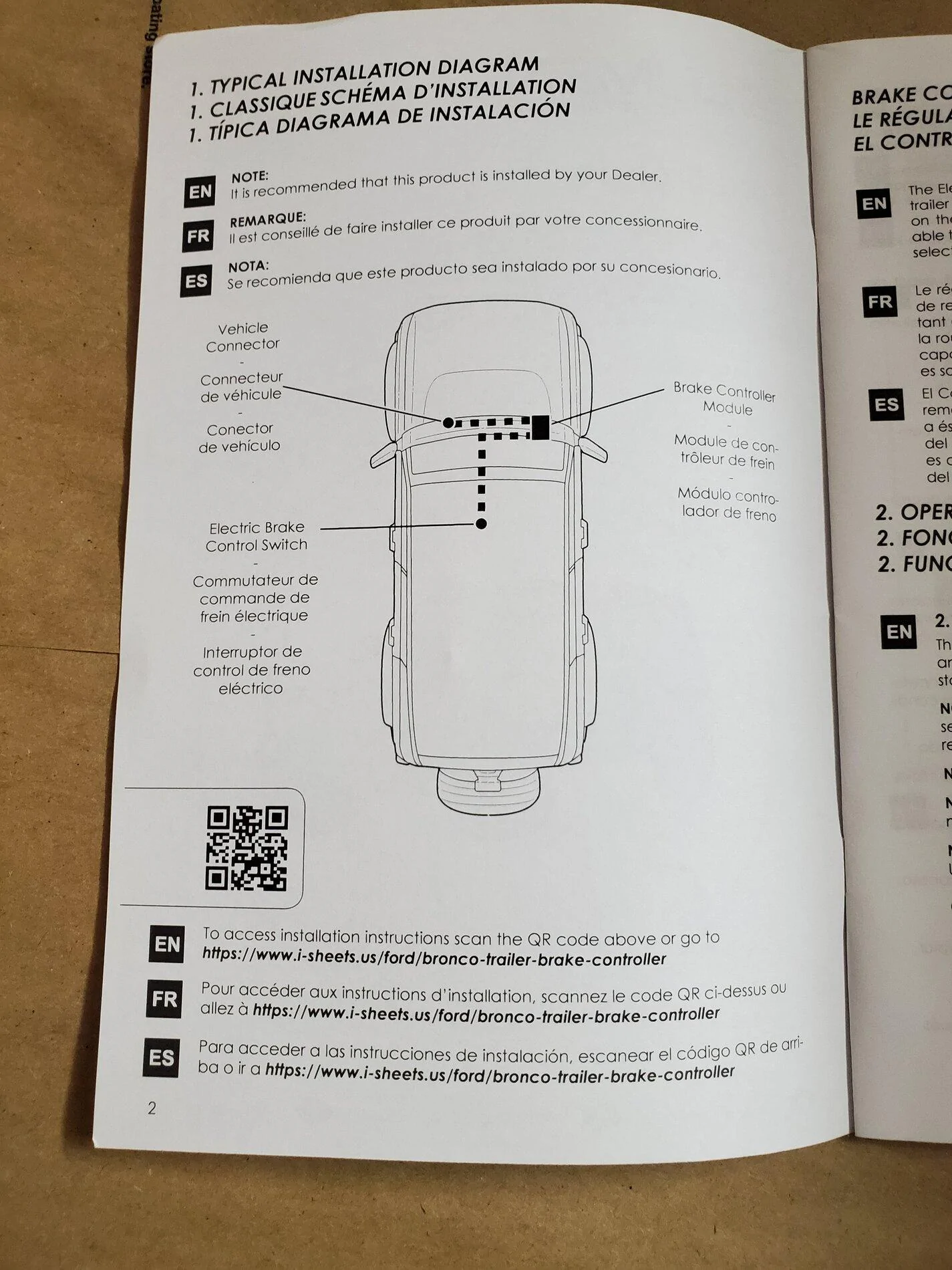 Ford Bronco Ford trailer brake controller unboxing 20210807_235928
