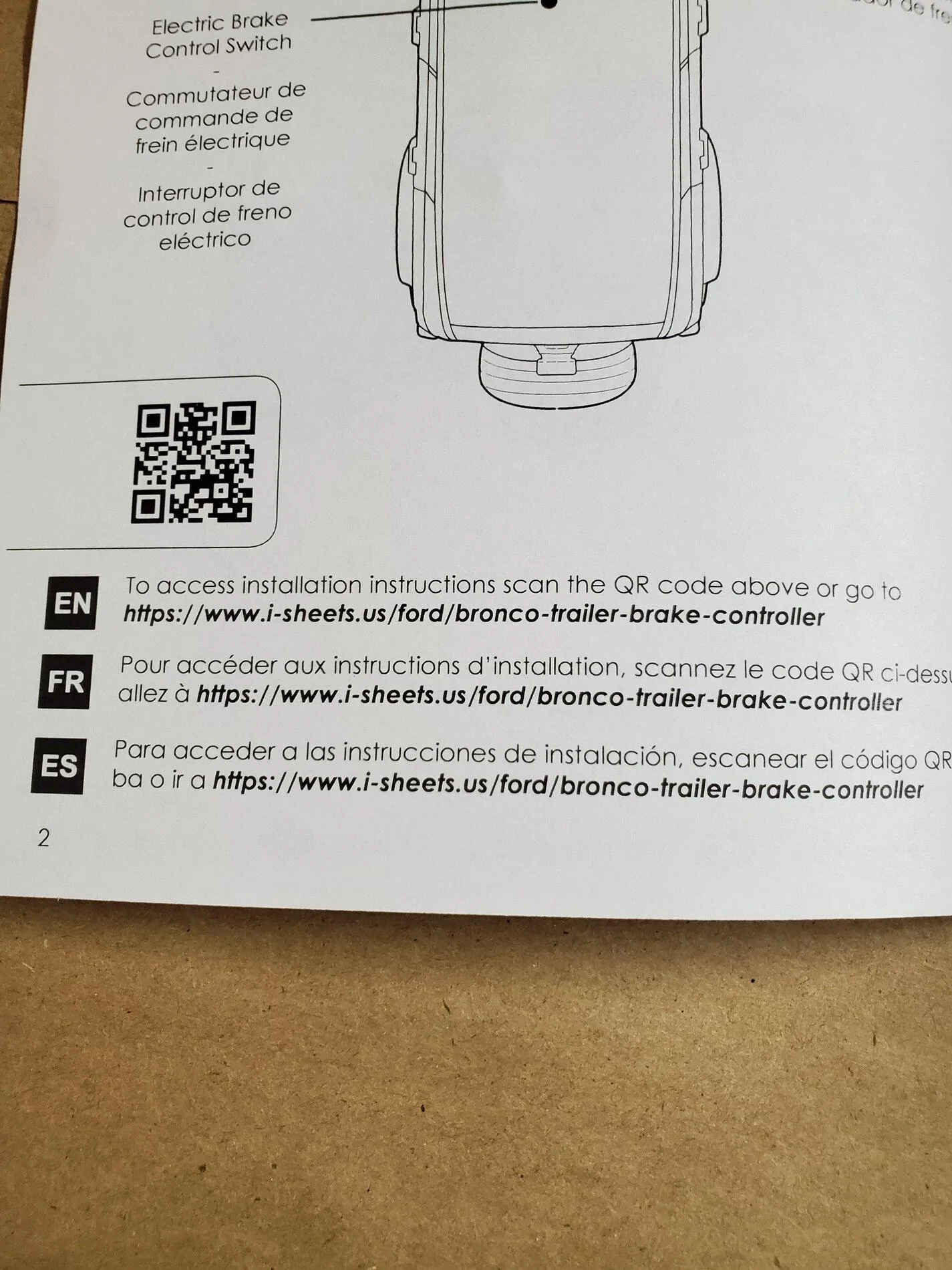 Ford Bronco Ford trailer brake controller unboxing 20210807_235939