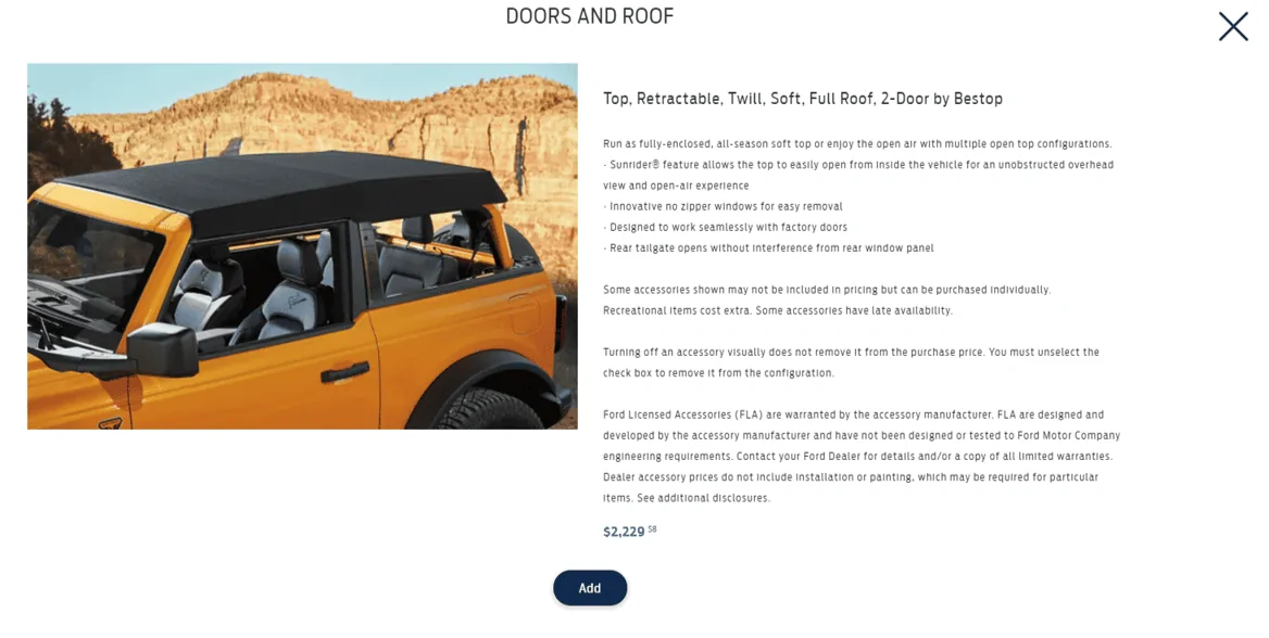 Ford Bronco 2-Door People: Would You Accept the Bestop SunRider in Lieu of MIC Top If Offered? 1628446658497