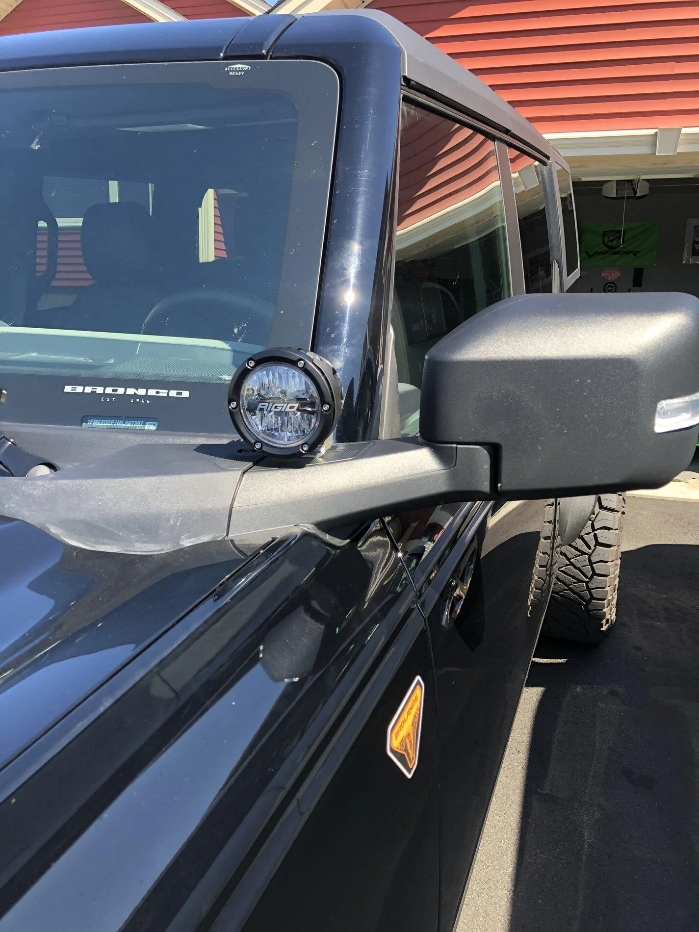 Ford Bronco New Rigid 360 lights installed on mirrors 1A3E364C-EA88-4BC6-99CD-BFBEF0A6B64F