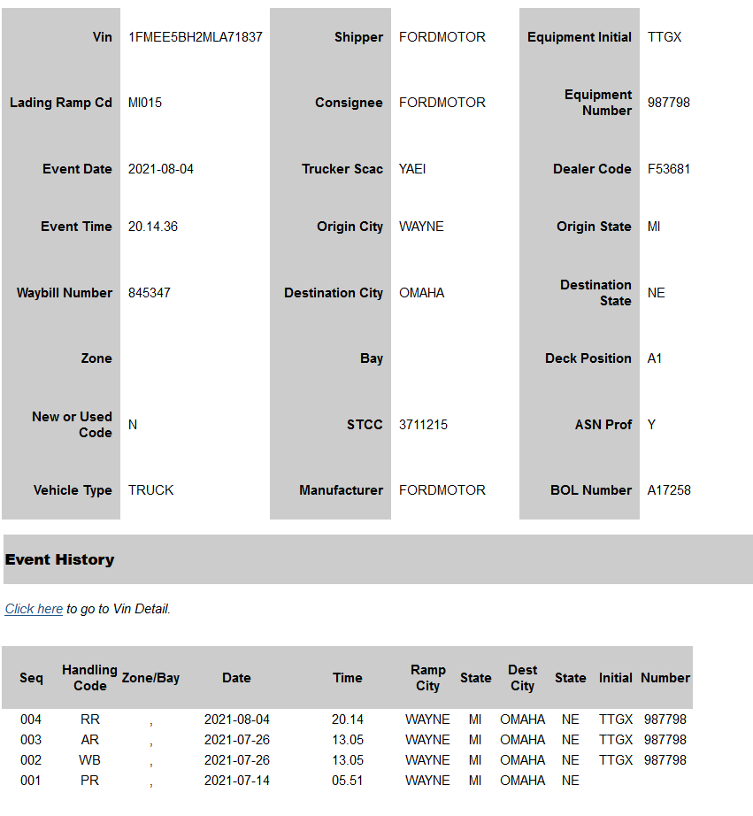 Ford Bronco Delivery Times: Granger Ford Bronco Vin 2.PNG