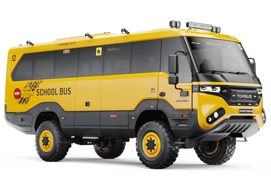 Ford Bronco Cyber Orange vs School Bus side-by-side 1628653355744